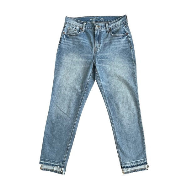 Old Navy Mid-rise Boyfriend Ankle Jeans Women’s Size 00 Released Step Hem - Picture 1 of 8